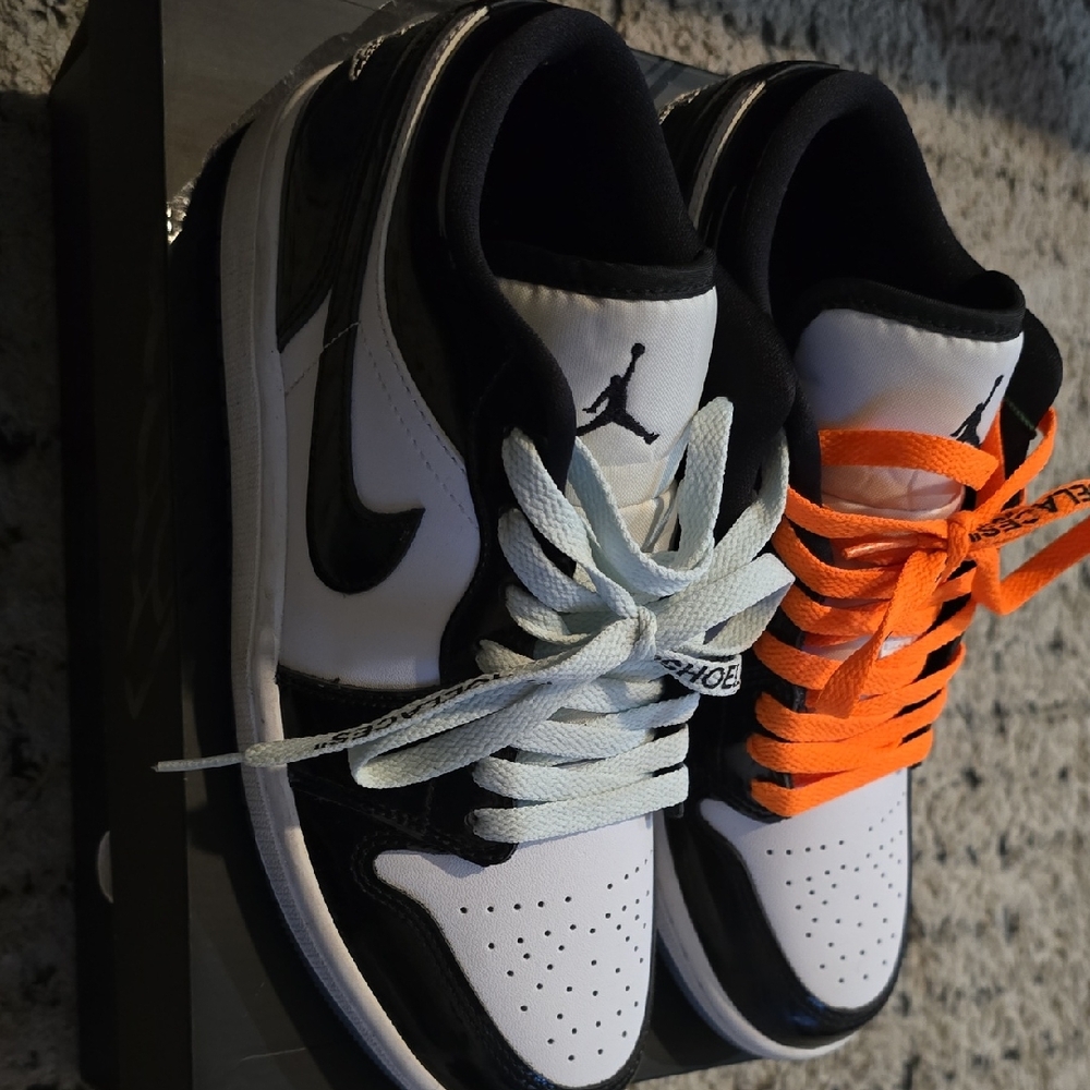 Jordan Sneakers Black White Orange